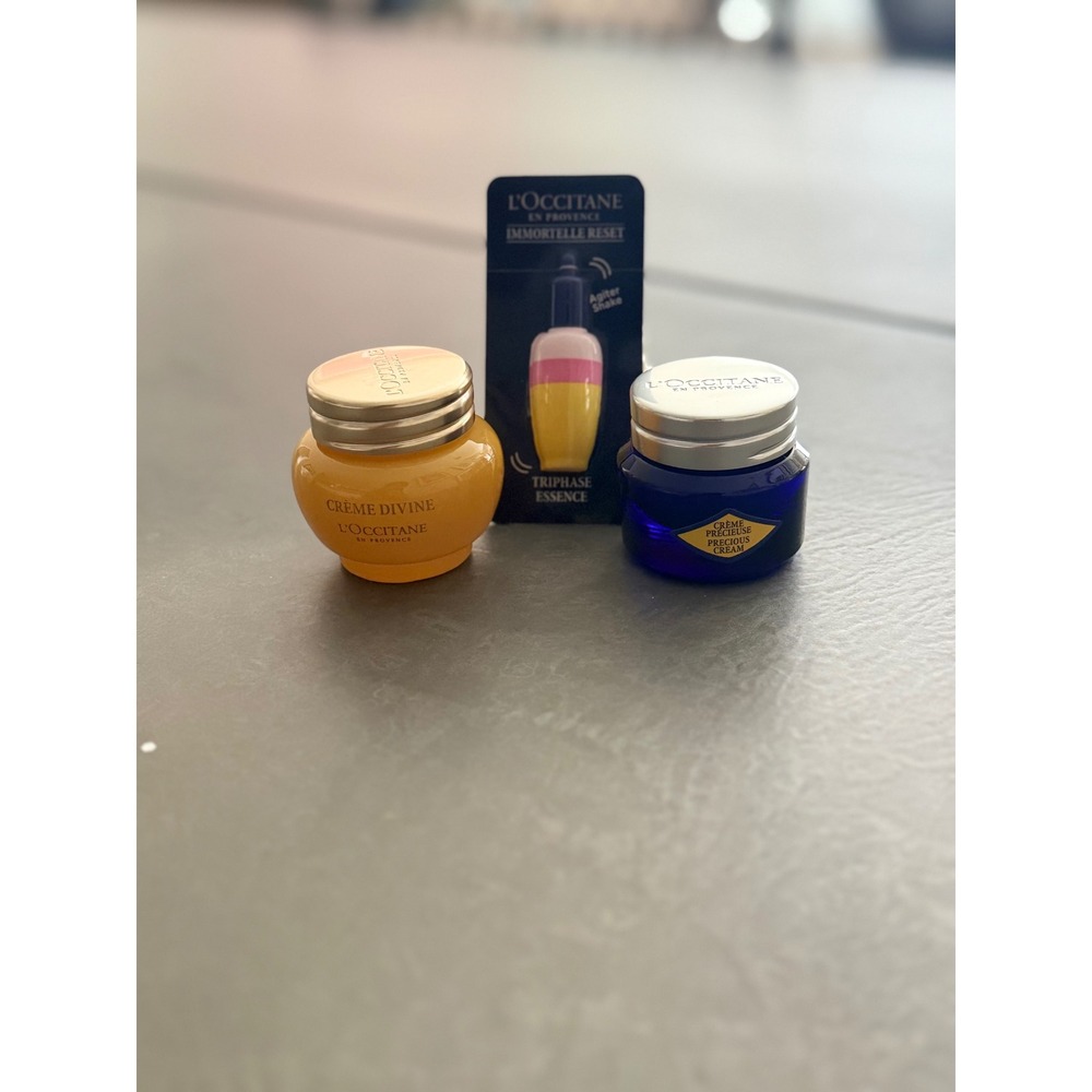L'Occitane Immortelle Divine & Precious Cream Skincare Set with Reset Essence
